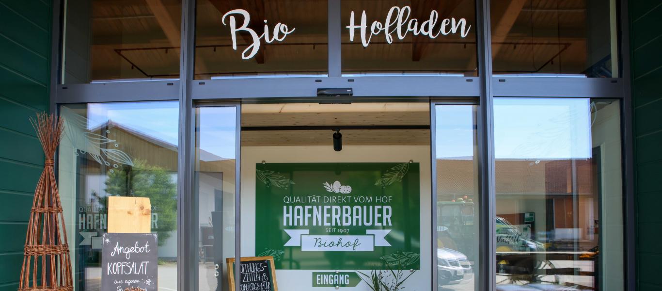 Eingang des Hofladens Hafnerbauer