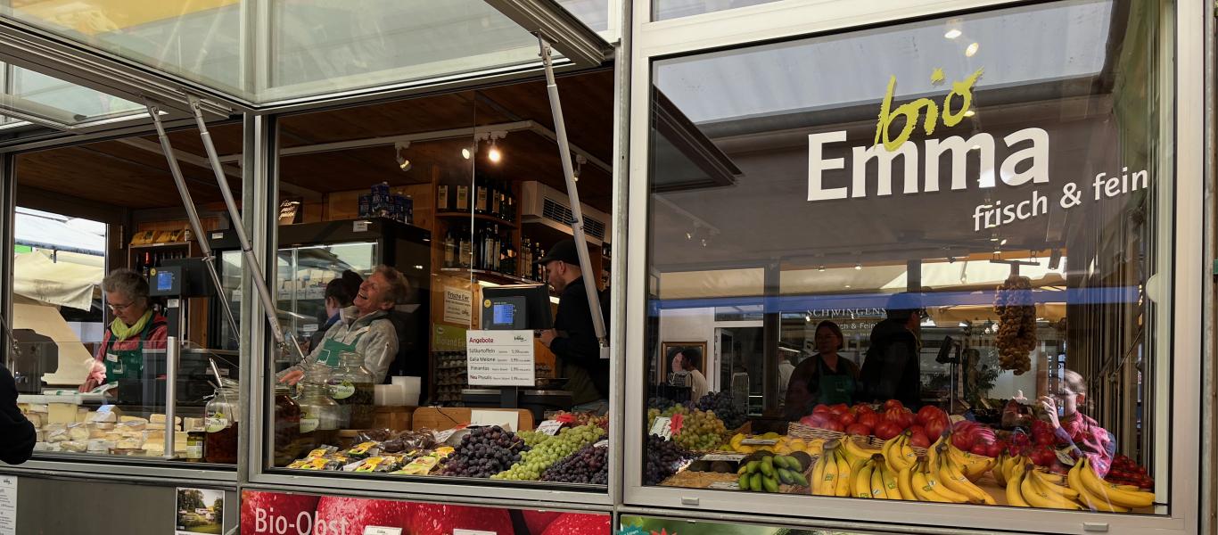 Die BioEmma auf dem Stadtmarkt Augsburg.